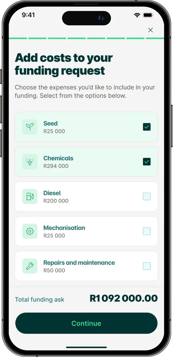 Funding application: add costs to your funding request